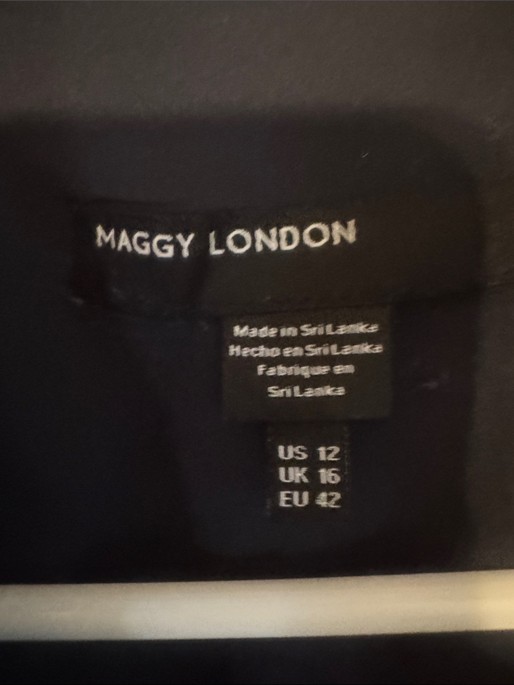 Maggy London Navy Blue and White Windowpane Sleeveless Maxi Shirtdress - Picture 2 of 10